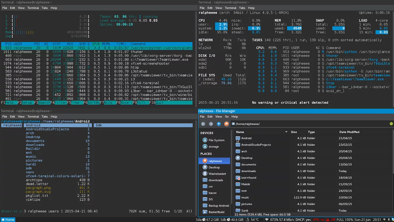 I3wm Linux. Файловый менеджер i3. Arch i3wm. I3wm.